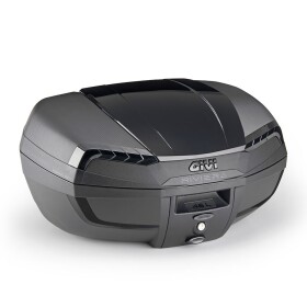 E46Nb Riviera kufr Givi černý Black edition (Monolock s vlastní plotnou), černé plexi, objem 47 lt