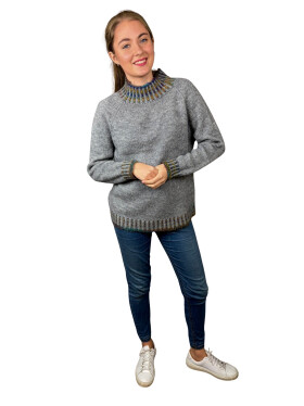 HOSH Svetr Nordic Velikost: UNI, Barva: Šedá