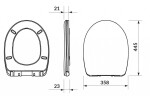 CERSANIT - WC KOMBI 695 CERSANIA SIMPLEON 010 3/6L+DUROPLAST SEDÁTKO SOFTCLOSE K11-2337