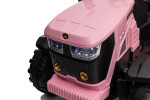 Mamido Dětský elektrický traktor s vlečkou 12V 7Ah růžový