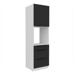 Vysoká skříňka pro vestavnou troubu Aria 60 DPS-210 3S 1F - Premium Box Barva korpusu: Bílá, Barva dvířek: BL - Black AFM