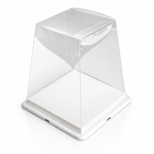 Cake star plastový box zúžený 17x17x17cm