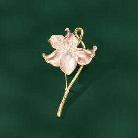 Brož ve tvaru květiny Lucita, Zlatá