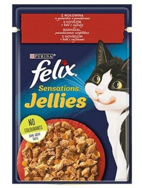 Felix Sensations s hovězím masem v želé s rajčaty 85 g