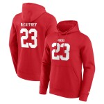 Fanatics Pánská mikina San Francisco 49ers NFL Christian McCaffrey #23 Player Hoodie Velikost: XL