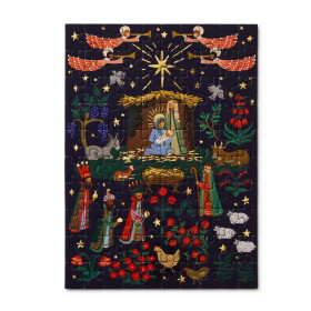 Rifle Paper Co. Vánoční mini puzzle Nativity 100 dílků, multi barva, papír