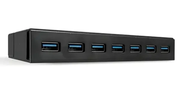 Lindy 7portový USB hub / USB hub / 7x USB-A 3.2 Gen 1 / 5 Gbit/s / kovové tělo / BC 1.2 (43228)