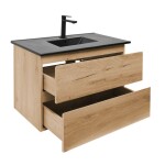 Koupelnová skříňka 2 zásuvková s umyvadlem SAT B-Way 79x50x45 cm dub mat BWAY280OAKU4B2B BWAY280OAKU4B2B