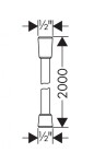 AXOR - Sprchové hadice Sprchová hadice 200 cm, chrom 28624000