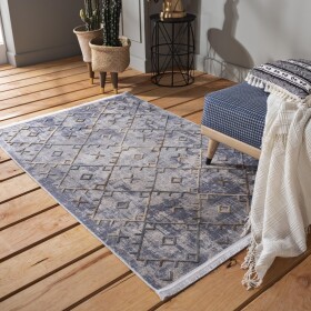 DumDekorace DumDekorace Moderní šedý koberec třásněmi ve skandinávském stylu