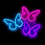 2Kids Toys LED NEON LIGHT lampička Motýli (2D98108)