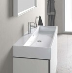 DURAVIT - Vero Air Umyvadlo 120x47 cm, s přepadem, otvor pro baterii, WonderGliss, bílá 23501200001
