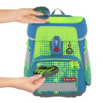 Školní aktovka Step by Step SPACE NEON, Race Car Chuck - 5 dílný set, AGR certifikát