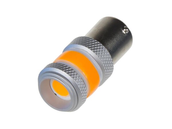 Autožárovka LED BAU15s 9-60V 12W CARCLEVER oranžová bal. 2ks