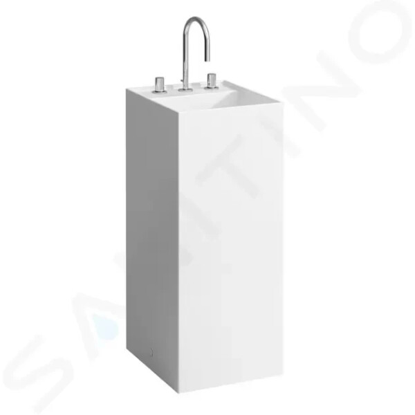 Laufen - Kartell Volně stojící umyvadlo 375x435x900 mm, se 3 otvory pro baterii, s LCC, bílá H8113314001581