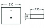 MEXEN - Mini umyvadlo na desku 33x29 cm bílá 21093300