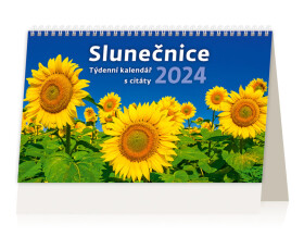 Kalendář stolní 2024 - Slunečnice / Týdenní kalendář s citáty