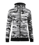 Camo Zipper mikina dámská camouflage gray M