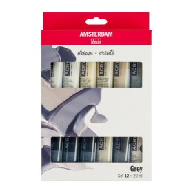 Talens Amsterdam Acryl sada 12x20 ml Grey