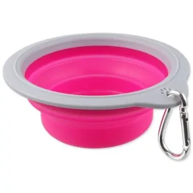 Dog Fantasy Miska cestovní skládací růžová 18x6.5cm (454-50077)