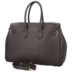 Luxusní dámská kožená kabelka do ruky Annalena, tmavě hnědá