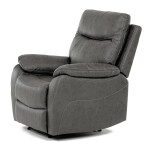 Polohovací křeslo, šedá, látka vintage, TV-4092 GREY3