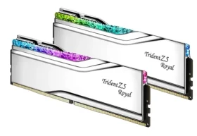 G.Skill Trident Z5 Royal RGB 96GB (2x48GB) 6400Mhz stříbrná / CL32-39-39-102 / DIMM / Non-ECC / XMP 3.0 (F5-6400J3239F48GX2-TR5S)