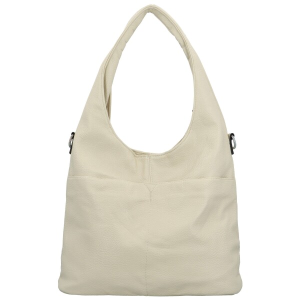 Módní dámská koženková kabelka na rameno Lucyna, bílá