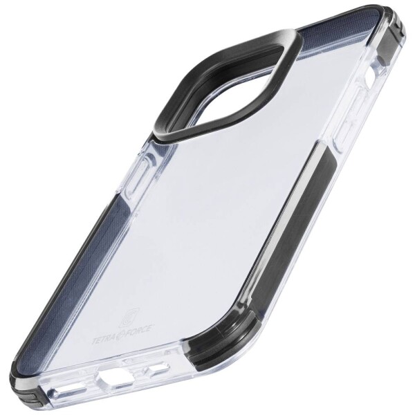 Cellularline Strong Guard Case zadní kryt na mobil Apple iPhone 15 Pro Max transparentní, černá TETRACIPH15PRMT