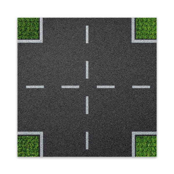 BRIXIES Plus 225.007 Designová podložka na stavění - křižovatka 25,5 x 25,5 cm