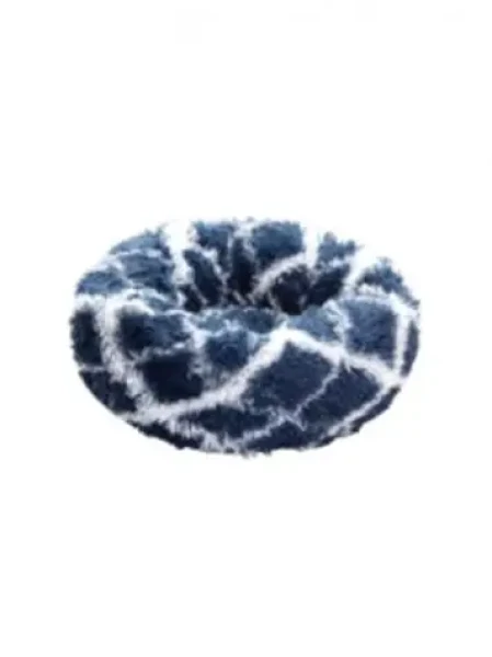 AnimALL Pelíšek plyš kulatý modro-bílý 40 cm (111356)