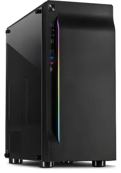 Inter-Tech A-3411 Creek RGB černá / PC skříň / Tower / Tvrzené sklo / RGB podsvícení / ATX, mATX, ITX (88881322)