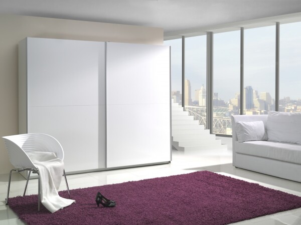 FRONTI Šatní skříň LUX 3 bílý lesk 6765