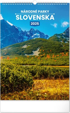 NOTIQUE Nástenný kalendár Národné parky Slovenska 2025, 33 x 46 cm