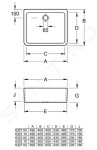 VILLEROY & BOCH - O.novo Keramický dřez na desku, 595x500 mm, alpská bílá 63220001