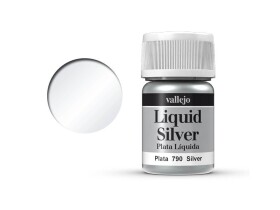 Barva Vallejo Liquid 70790 Silver (Alcohol Based) 35 ml