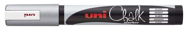 Uni Chalk Marker PWE-5M 1,8–2,5 mm stříbrný
