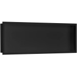 CERANO - Zápustná polička/nika s okrajem do obkladu - černá matná - 90x30x10 CER-417467
