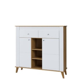 Vitrína Sonia SN5 Barva korpusu: Bílý lesk- Dub grand