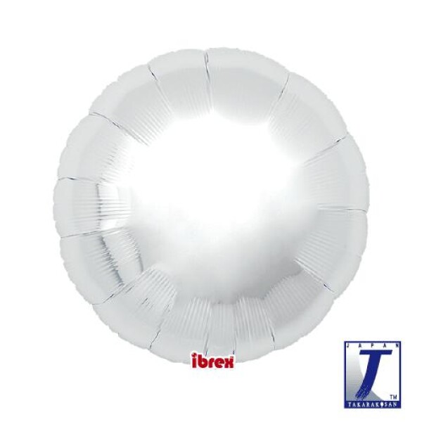 Balónek kruh stříbrný metalický 35 cm Balónek kruh stříbrný metalický 35 cm