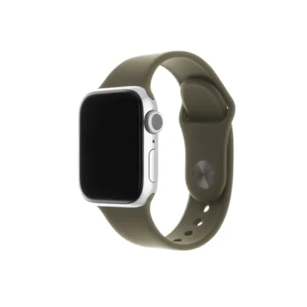 FIXED Silicone Strap Set silikonových řemínků pro Apple Watch 42 44 45 mm olivová (FIXSST-434-OL)