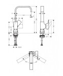 HANSGROHE - Metropol Umyvadlová baterie s výpustí Push-Open, chrom 32511000