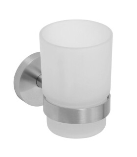 SAPHO - X-STEEL sklenka, mléčné sklo, nerez mat XS900