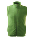 Next fleece vesta unisex trávově zelená 3XL