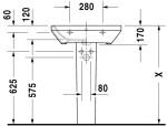 DURAVIT - DuraStyle Umyvadlo 60x44 cm, s 1 otvorem pro baterii, s WonderGliss, bílá 23196000001