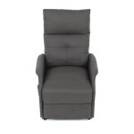Křeslo polohovací, eletrické, šedá látka.