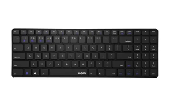 Rapoo E9100M Multi-mode černá / bezdrátová klávesnice / 2.4 GHz / BT 3.0 a 4.0 / ultra-tenká (6940056188847)
