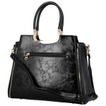 Luxusní dámská koženková kabelka do ruky Wieke, černá