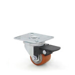 Strongo Kolečko s polyuretanovým běhounem 35 mm, otočné s brzdou 5044