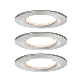Paulmann Nova vestavné svítidlo do koupelny sada 3 ks LED LED 18 W IP44 železo (kartáčované)